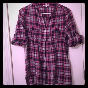 🔥pink plaid shirt brand: Tramp